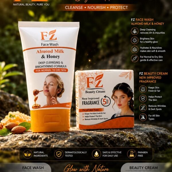 FZ Almond Milk & Honey Face Wash – Deep Cleansing Formula